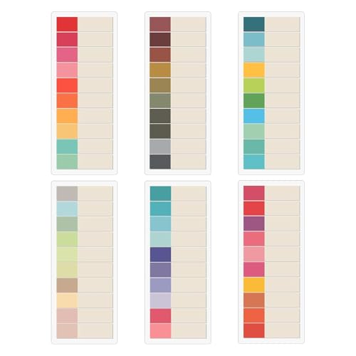 YUNNIAN Bunte Haftnotizen, selbstklebende Notizblöcke, farbige Indexe, Register, Notizblock, Notizblock, ästhetische Notizen, 6 Stück YUNNIAN Bunte Haftnotizen, selbstklebende Notizblöcke, farbige Indexe, Register, Notizblock, Notizblock, ästhetische Notizen, 6 Stück von YUNNIAN