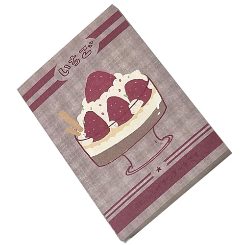 YUNNIAN Erdbeer-Notizblock, einfache Haftnotizen, koreanischer Stil, Haftblock, Schreibblock, schöner Notizblock, Papierblock von YUNNIAN