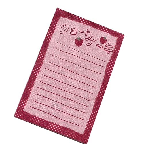 YUNNIAN Erdbeer-Notizblock, einfache Haftnotizen, koreanischer Stil, Haftblock, Schreibblock, schöner Notizblock, Papierblock YUNNIAN Erdbeer-Notizblock, einfache Haftnotizen, koreanischer Stil, Haftblock, Schreibblock, schöner Notizblock, Papierblock von YUNNIAN
