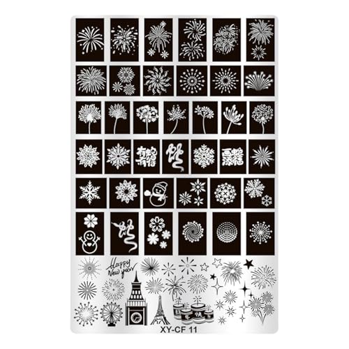 YUNNIAN Fashion Nails Art Stamping Plate Manicure Nails Art Designs Decoration Accessories for Home and Professional Salon von YUNNIAN