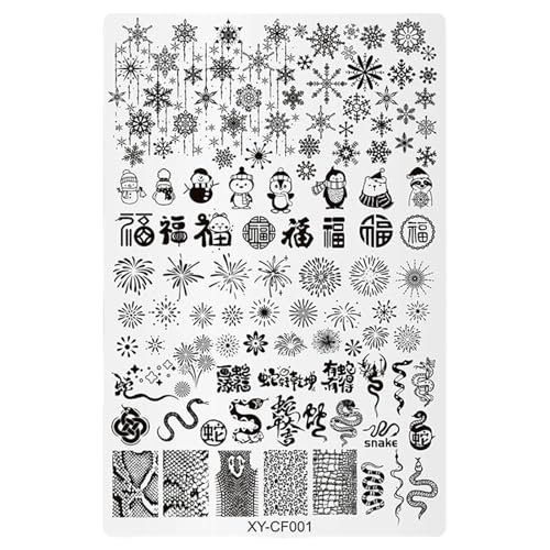 YUNNIAN Fashion Nails Art Stamping Plate Manicure Nails Art Designs Decoration Accessories for Home and Professional Salon von YUNNIAN