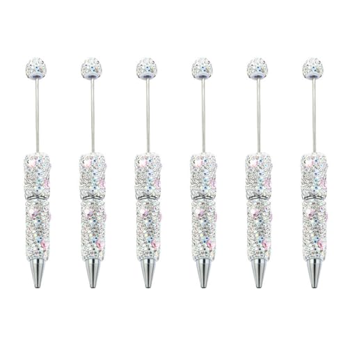 YUNNIAN Glitzernde Perlenstifte, glattes Schreiben, 1,0 mm, Kugelschreiber, Strasssteine, ausgefallene Schreibwaren, 6 Stück YUNNIAN Glitzernde Perlenstifte, glattes Schreiben, 1,0 mm, Kugelschreiber, Strasssteine, ausgefallene Schreibwaren, 6 Stück von YUNNIAN