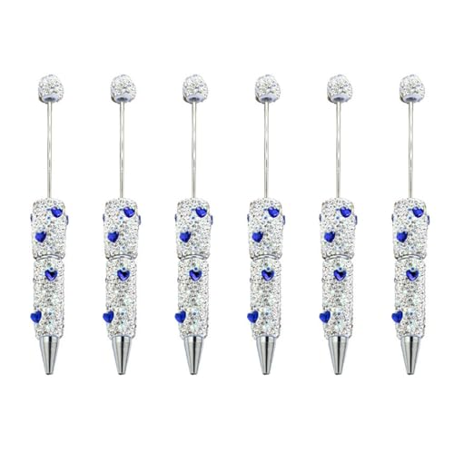 YUNNIAN Glitzernde Perlenstifte, glattes Schreiben, 1,0 mm, Kugelschreiber, Strasssteine, ausgefallene Schreibwaren, 6 Stück YUNNIAN Glitzernde Perlenstifte, glattes Schreiben, 1,0 mm, Kugelschreiber, Strasssteine, ausgefallene Schreibwaren, 6 Stück von YUNNIAN