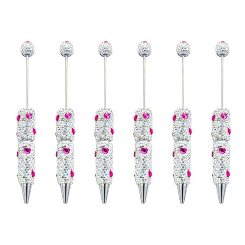YUNNIAN Glitzernde Perlenstifte, glattes Schreiben, 1,0 mm, Kugelschreiber, Strasssteine, ausgefallene Schreibwaren, 6 Stück YUNNIAN Glitzernde Perlenstifte, glattes Schreiben, 1,0 mm, Kugelschreiber, Strasssteine, ausgefallene Schreibwaren, 6 Stück von YUNNIAN