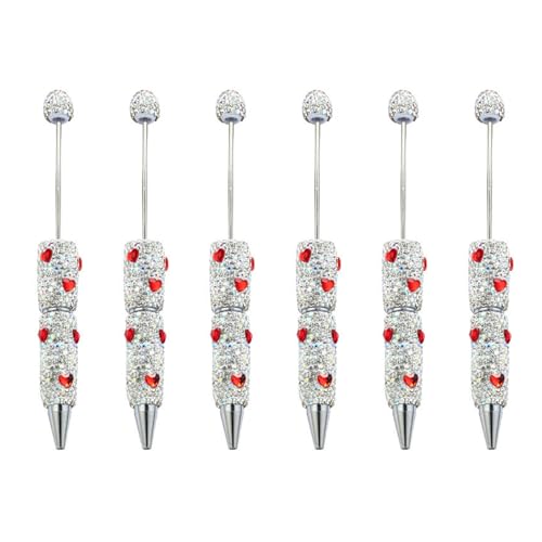 YUNNIAN Glitzernde Perlenstifte, glattes Schreiben, 1,0 mm, Kugelschreiber, Strasssteine, ausgefallene Schreibwaren, 6 Stück YUNNIAN Glitzernde Perlenstifte, glattes Schreiben, 1,0 mm, Kugelschreiber, Strasssteine, ausgefallene Schreibwaren, 6 Stück von YUNNIAN