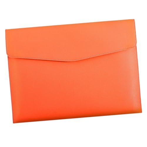 YUNNIAN Ledermappe, wasserabweisend, Dokumenten-Organizer, Tragetasche mit Magnetknopfverschluss, für Schule, Büro von YUNNIAN