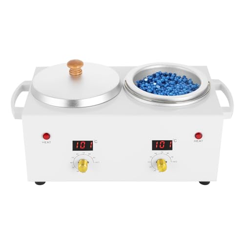 YUNRUX Doppeltopf-Wachserhitzer 0.6L pro Topf Elektrische Wachsschmelzer 20-120℃ Wachs Schmelzmaschine für Kerzenherstellung Schmelzgerät Kerzen Schmelztiegel mit Temperaturregler von YUNRUX