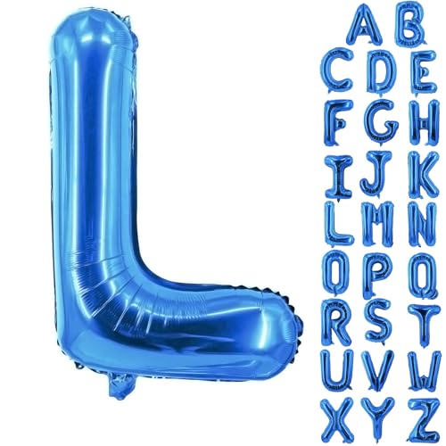 YUNSHANGMO Blaue Buchstabenballons, 101,6 cm, großer Alphabet-Ballon, Aluminium-Mylar-Folie, große Geburtstagsdekoration, Hochzeitstag, Abschlussfeier, Partyzubehör, riesiger Buchstaben-Ballon in YUNSHANGMO Blaue Buchstabenballons, 101,6 cm, großer Alphabet-Ballon, Aluminium-Mylar-Folie, große Geburtstagsdekoration, Hochzeitstag, Abschlussfeier, Partyzubehör, riesiger Buchstaben-Ballon in von YUNSHANGMO