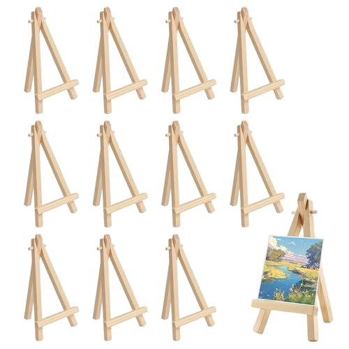 12 Stück Mini Staffelei, 15 x 8 cm Mini Staffelei Holz, Staffelei Klein, Faltbar Holzstaffelei, Fotohalter, Dreieck Staffelei, Tischstaffelei Holz, Für Malhandwerk, Fotoalbum, Hochzei,t Geburtstag 12 Stück Mini Staffelei, 15 x 8 cm Mini Staffelei Holz, Staffelei Klein, Faltbar Holzstaffelei, Fotohalter, Dreieck Staffelei, Tischstaffelei Holz, Für Malhandwerk, Fotoalbum, Hochzei,t Geburtstag von YUNXCNA