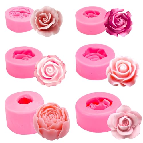 3D Silikonform Blumen, Silikon formen Set, 6 Silikon blume Formen, Seife Blume Formen, Kerzen Formen, Rose Schokolade Formen, Handgemachte silikon Blumeds Formen, Schokoladendekoration 3D Silikonform Blumen, Silikon formen Set, 6 Silikon blume Formen, Seife Blume Formen, Kerzen Formen, Rose Schokolade Formen, Handgemachte silikon Blumeds Formen, Schokoladendekoration von YUNXCNA