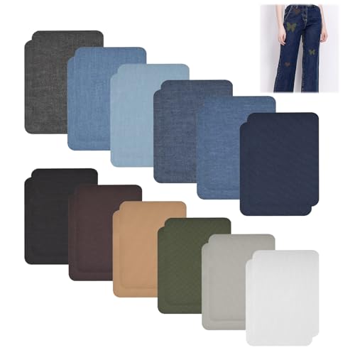 Flicken zum Aufbügeln, 24 Stück Patches, Aufbügeln in 12 Farben Baumwolle, Aufbügelflicken, Jeans Flicken zum Aufbügeln Innen Bügelflicken, Flicken zum Aufbügeln, Für Kleidung Lochreparatur Flicken zum Aufbügeln, 24 Stück Patches, Aufbügeln in 12 Farben Baumwolle, Aufbügelflicken, Jeans Flicken zum Aufbügeln Innen Bügelflicken, Flicken zum Aufbügeln, Für Kleidung Lochreparatur von YUNXCNA