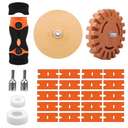 Folienradierer, Aufkleber Radiergummi, Folienradierer mit Adapter, Radierscheibe, Radierer Aufkleber Entferner, Schaber Kunststoff, Professionellen Entfernen von Folien und Kleberesten Folienradierer, Aufkleber Radiergummi, Folienradierer mit Adapter, Radierscheibe, Radierer Aufkleber Entferner, Schaber Kunststoff, Professionellen Entfernen von Folien und Kleberesten von YUNXCNA