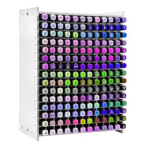 180 Stifte Organizer Schreibtisch, Stifthalter für Schreibtisch Aufbewahrung Bleistifte Buntstifte Marker Stifte Aufbewahrung mit Herausnehmbarer Trennwand für Zuhause Büro Schule (180 Löcher) von YUNYODA