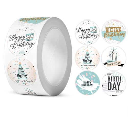 YUNYU 500 Stück Happy Birthday Aufkleber Großpackung für Scrapbooking, Geschenkverpackungen, Partydekorationen, Basteln, Umschläge und Kuchenaufsätze, lustiges Geburtstagsparty-Zubehör (verschiedene YUNYU 500 Stück Happy Birthday Aufkleber Großpackung für Scrapbooking, Geschenkverpackungen, Partydekorationen, Basteln, Umschläge und Kuchenaufsätze, lustiges Geburtstagsparty-Zubehör (verschiedene von YUNYU
