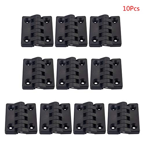 YUOIUX 10 Stück schwarze Nylon-Scharniere für Schubladen Schmuck für Kofferscharniere für Holzkiste Schrank Möbel Hardware von YUOIUX