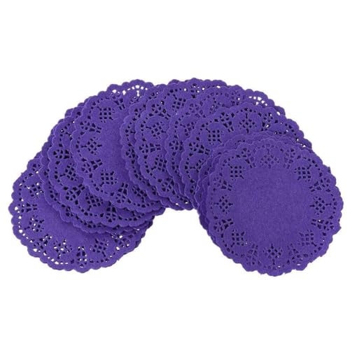YUOIUX 100 Stück Spitzenpapier-Deckchen, Platzdeckchen, Verpackung, Geschenkpapier für Hochzeit, Tischdekoration, Matte YUOIUX 100 Stück Spitzenpapier-Deckchen, Platzdeckchen, Verpackung, Geschenkpapier für Hochzeit, Tischdekoration, Matte von YUOIUX