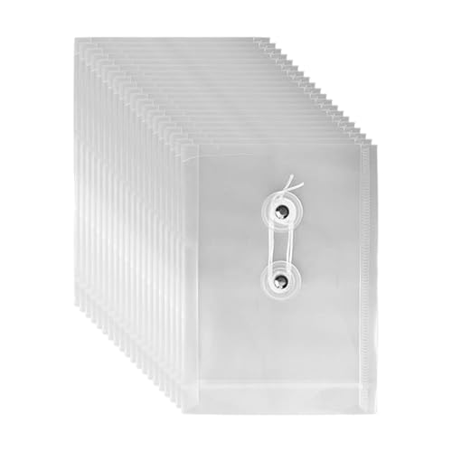 YUOIUX 20 x Dokumentenmappen, 6 Stück, transparent, für Schule, Büro YUOIUX 20 x Dokumentenmappen, 6 Stück, transparent, für Schule, Büro von YUOIUX