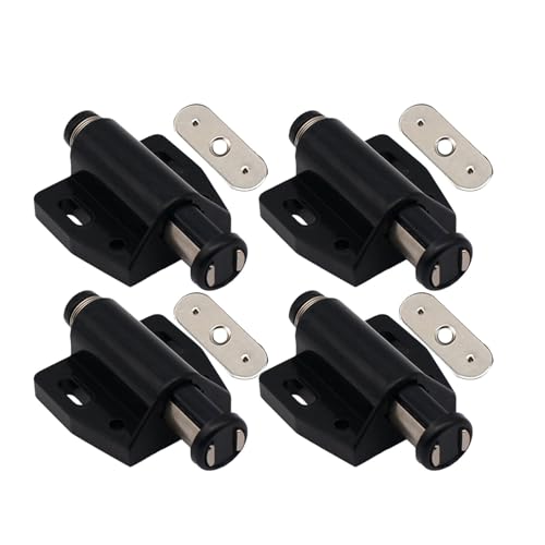 YUOIUX 4 Stück Magnetischer Türschnäpper Push Open & Close Starker Magnetverschluss Möbellösung für Schränke & Kleiderschränke von YUOIUX