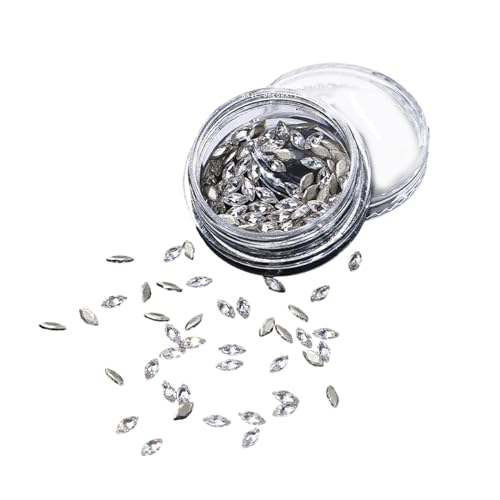 YUOIUX 50 Stück gemischte Zirkon-Kristalle, Hybrid-Diamanten, Nagelkunst-Dekorationen, Tropfenauge, Zirkon, flache Rückseite, 3D-Edelsteine YUOIUX 50 Stück gemischte Zirkon-Kristalle, Hybrid-Diamanten, Nagelkunst-Dekorationen, Tropfenauge, Zirkon, flache Rückseite, 3D-Edelsteine von YUOIUX