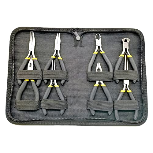YUOIUX 8-teiliges Zangen-Set, lange Nase, flache Backe, runde gebogene Nadel, diagonale Nase, Drahtendschneider, Werkzeuge von YUOIUX