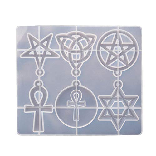 YUOIUX Anhängerform, Hexagramm, spirituelles Amulett, Anhänger, Kunstharz, Gießform, Pentagramme, Pentagramme, Sternform, Schmuckherstellungswerkzeug YUOIUX Anhängerform, Hexagramm, spirituelles Amulett, Anhänger, Kunstharz, Gießform, Pentagramme, Pentagramme, Sternform, Schmuckherstellungswerkzeug von YUOIUX