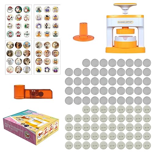 YUOIUX Button Maker Machine Badge Maker Press Machine for Personalized Decorations Creation Unique Gift 48pcs Button Part YUOIUX Button Maker Machine Badge Maker Press Machine for Personalized Decorations Creation Unique Gift 48pcs Button Part von YUOIUX