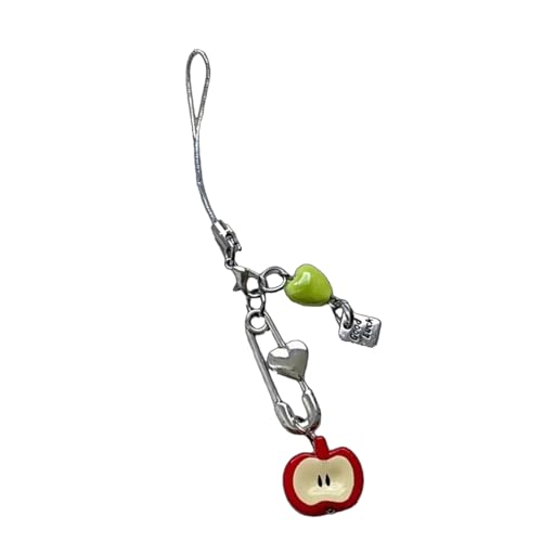 YUOIUX Handgefertigter 3D-Obst-Handyanhänger, Kunstharz, Perlen, Schlüsselanhänger, modisches Taschenzubehör, geeignet für Handy und Schultasche, Tasche und Schlüssel YUOIUX Handgefertigter 3D-Obst-Handyanhänger, Kunstharz, Perlen, Schlüsselanhänger, modisches Taschenzubehör, geeignet für Handy und Schultasche, Tasche und Schlüssel von YUOIUX