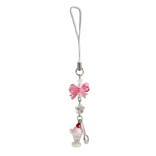 YUOIUX Ice Cream Mobile Pendant Ornament Fun Ice Cream Cellphone Ornament Beaded Pendant for Fashionable Individuals von YUOIUX