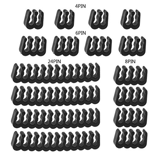 YUOIUX Klemmen für 2,5–3,2 mm PC-Stromkabel, Kabelmanagement-Clip, 4/6/8/24-polig, Computer-Drahtkämme, 16 Stück YUOIUX Klemmen für 2,5–3,2 mm PC-Stromkabel, Kabelmanagement-Clip, 4/6/8/24-polig, Computer-Drahtkämme, 16 Stück von YUOIUX