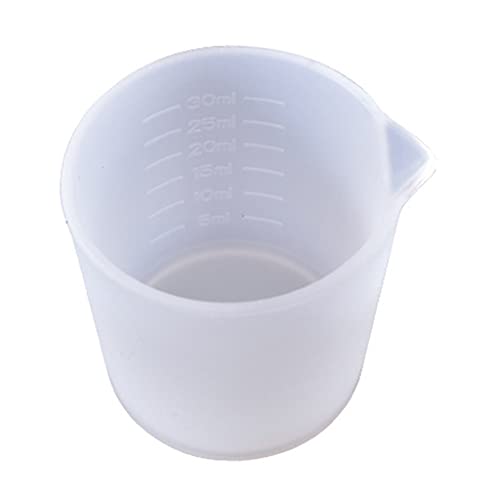 YUOIUX Messbecher, 30 ml, Harzbecher, antihaftbeschichtet, Silikon-Messbecher, wiederverwendbarer Mischbecher mit präziser Skala für Schmuck YUOIUX Messbecher, 30 ml, Harzbecher, antihaftbeschichtet, Silikon-Messbecher, wiederverwendbarer Mischbecher mit präziser Skala für Schmuck von YUOIUX