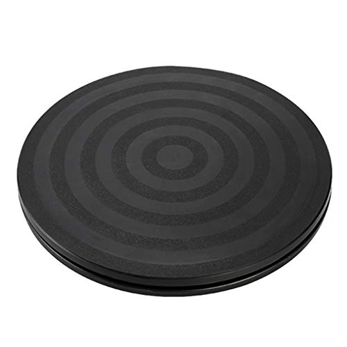 YUOIUX Praktischer Drehteller, rund, um 360 Grad drehbar, Töpferscheibe, Ton, Skulptur, Drehteller, 20 cm, Schwarz von YUOIUX