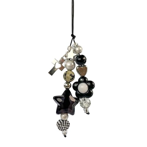 YUOIUX Schlüsselanhänger, Sterne, Blume, Handykette, Perlen, Schlüsselanhänger, Handy, Schlüsselband, Tasche, Rucksack, Ornament, Acryl-Schlüsselanhänger, Schmuck YUOIUX Schlüsselanhänger, Sterne, Blume, Handykette, Perlen, Schlüsselanhänger, Handy, Schlüsselband, Tasche, Rucksack, Ornament, Acryl-Schlüsselanhänger, Schmuck von YUOIUX