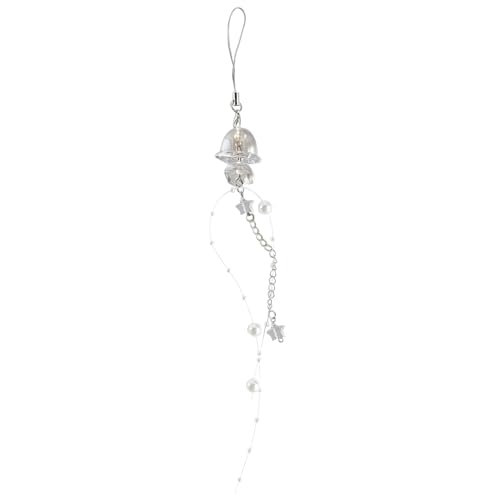 YUOIUX Schlüsselanhänger Elegant Stern Perle Fransen Schlüsselanhänger Kristall Quallen Anhänger Kette Stilvolle Telefon Anhänger Strap Lanyard Mädchen YUOIUX Schlüsselanhänger Elegant Stern Perle Fransen Schlüsselanhänger Kristall Quallen Anhänger Kette Stilvolle Telefon Anhänger Strap Lanyard Mädchen von YUOIUX