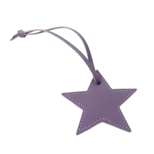 YUOIUX Schlüsselanhänger in Sternform, Leder, Gepäckanhänger, vielseitiger fünfzackiger Stern, Schlüsselanhänger für Damen und Mädchen, modisches Taschenzubehör YUOIUX Schlüsselanhänger in Sternform, Leder, Gepäckanhänger, vielseitiger fünfzackiger Stern, Schlüsselanhänger für Damen und Mädchen, modisches Taschenzubehör von YUOIUX