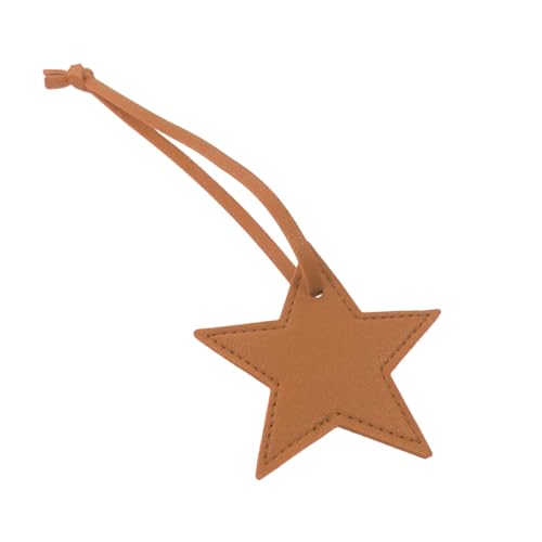 YUOIUX Schlüsselanhänger in Sternform, Leder, Gepäckanhänger, vielseitiger fünfzackiger Stern, Schlüsselanhänger für Damen und Mädchen, modisches Taschenzubehör YUOIUX Schlüsselanhänger in Sternform, Leder, Gepäckanhänger, vielseitiger fünfzackiger Stern, Schlüsselanhänger für Damen und Mädchen, modisches Taschenzubehör von YUOIUX