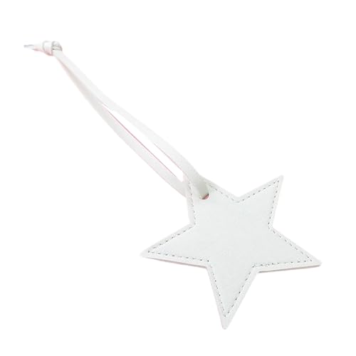 YUOIUX Schlüsselanhänger in Sternform, Leder, Gepäckanhänger, vielseitiger fünfzackiger Stern, Schlüsselanhänger für Damen und Mädchen, modisches Taschenzubehör YUOIUX Schlüsselanhänger in Sternform, Leder, Gepäckanhänger, vielseitiger fünfzackiger Stern, Schlüsselanhänger für Damen und Mädchen, modisches Taschenzubehör von YUOIUX