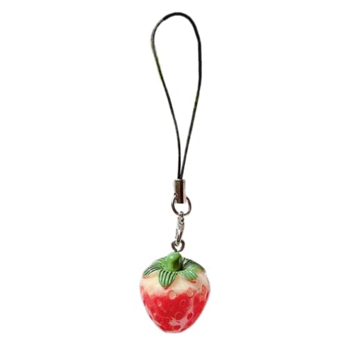 YUOIUX Schlüsselband mit Erdbeer-Tomaten-Motiv, klein, künstlicher Obstanhänger, Schlüsselanhänger und lustige Taschenanhänger für Obstliebhaber YUOIUX Schlüsselband mit Erdbeer-Tomaten-Motiv, klein, künstlicher Obstanhänger, Schlüsselanhänger und lustige Taschenanhänger für Obstliebhaber von YUOIUX