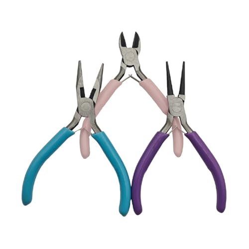 YUOIUX Schmuckzangen-Set aus Stahl für Perlenreparaturen, lange Nase, Rundnase, Drahtschneiden und gebogene Zange mit Pinzette YUOIUX Schmuckzangen-Set aus Stahl für Perlenreparaturen, lange Nase, Rundnase, Drahtschneiden und gebogene Zange mit Pinzette von YUOIUX