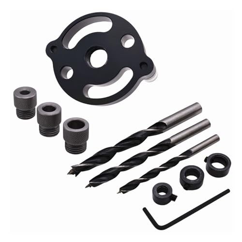 YUOIUX Selbstzentrierende Dübelvorrichtung, selbstzentrierende Dübelvorrichtung, Handbohrerführung für gerade Löcher, Locher 6/8/10 mm von YUOIUX