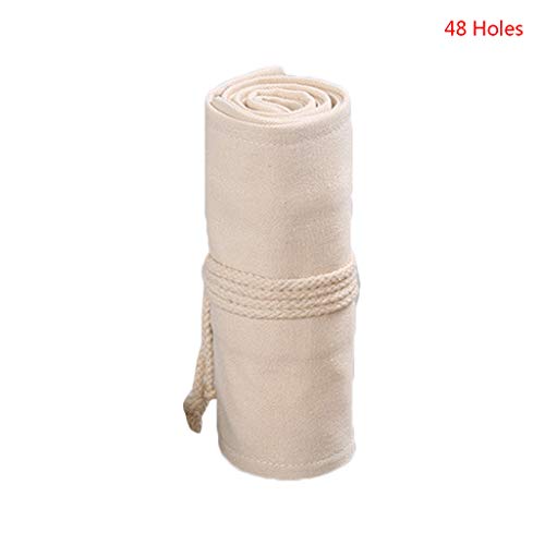 YUOIUX Stift-Vorhang, 12/24/36/48/72 Löcher, Leinen, Stiftevorhang, Federmäppchen für Etui, Make-up-Wickeltuch YUOIUX Stift-Vorhang, 12/24/36/48/72 Löcher, Leinen, Stiftevorhang, Federmäppchen für Etui, Make-up-Wickeltuch von YUOIUX