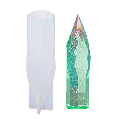 YUOIUX Zylinderform aus Kunstharz, Kristallturm, große Epoxidharz-Formen, Silikon-Kristallspitzen-Formen für Harz, Blumen, Kristalle, Heimdekoration von YUOIUX