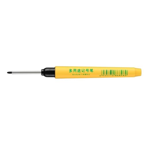 YUPEIUKLI 33 mm Lange Nasenmarker, schnelltrocknende Markierungsstifte für Tiefe Löcher, Markierungsstifte auf Ölbasis, wasserfester Markierungsstift für Zimmerleute von YUPEIUKLI