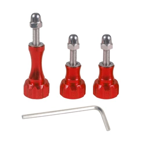 YUPEIUKLI 4-teiliges, stabiles, buntes Metall-Rändelschrauben-Zubehör, lang und kurz, praktisch für Serien und Kameras von YUPEIUKLI