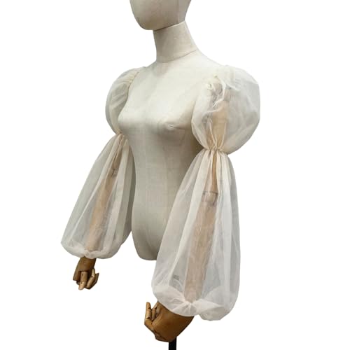 YUPEIUKLI Braut-Bischofsärmel, Elegante Armbezüge, schlicht, langärmelig, dekorativer Tüll für Hochzeit, falsche, einfache Handschuhe, durchsichtig von YUPEIUKLI