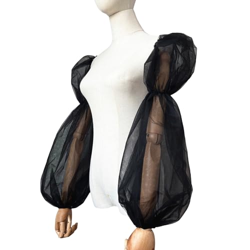 YUPEIUKLI Braut-Bischofsärmel, Elegante Armbezüge, schlicht, langärmelig, dekorativer Tüll für Hochzeit, falsche, einfache Handschuhe, durchsichtig von YUPEIUKLI