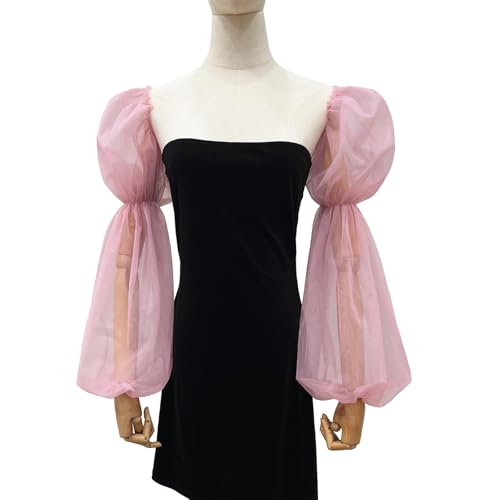 YUPEIUKLI Braut-Bischofsärmel, Elegante Armbezüge, schlicht, langärmelig, dekorativer Tüll für Hochzeit, falsche, einfache Handschuhe, durchsichtig von YUPEIUKLI
