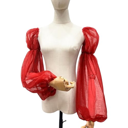 YUPEIUKLI Braut-Bischofsärmel, Elegante Armbezüge, schlicht, langärmelig, dekorativer Tüll für Hochzeit, falsche, einfache Handschuhe, durchsichtig von YUPEIUKLI