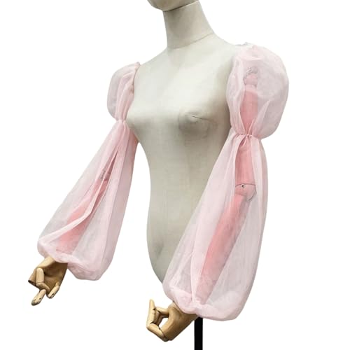 YUPEIUKLI Braut-Bischofsärmel, Elegante Armbezüge, schlicht, langärmelig, dekorativer Tüll für Hochzeit, falsche, einfache Handschuhe, durchsichtig von YUPEIUKLI