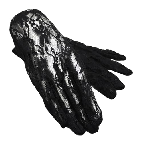 YUPEIUKLI Elegante Spitzenhandschuhe für die Braut, transparente Handschuhe für Brautjungfern, ideal für Hochzeitsfeiern und formelle Anlässe von YUPEIUKLI