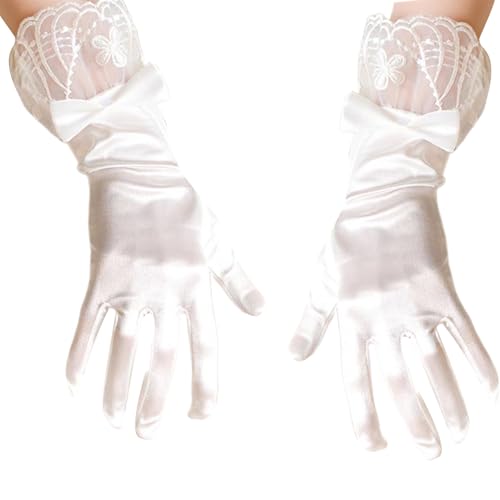 YUPEIUKLI Spitzenhandschuhe, Hochzeits-Tanzhandschuhe, Abschlussbälle, Party-Zubehör, Dehnbare Vollfinger-Handschuhe für Konzertopern von YUPEIUKLI